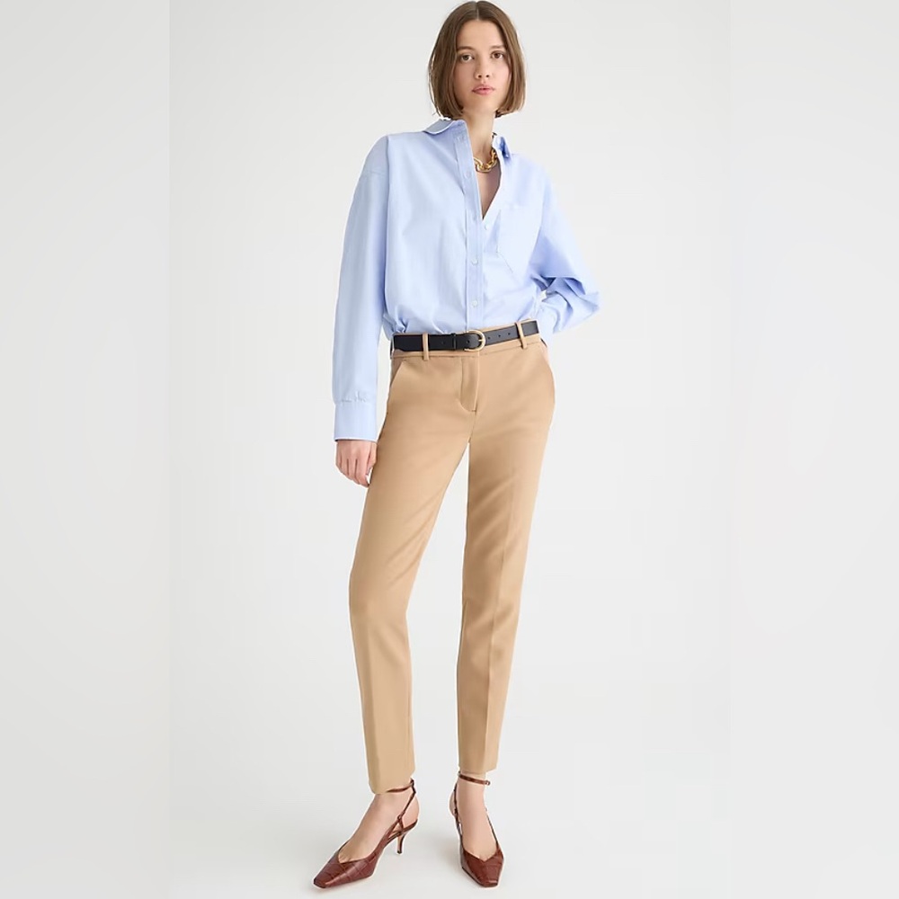 🆕 J. Crew Tall Cameron Slim Crop Pant. Four Season Stretch. Size 16T. Tan.